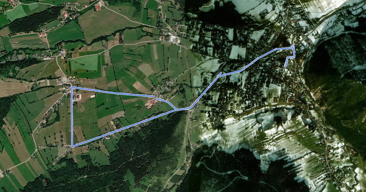 Маршрут Puchberg Nordic Walking на спутниковом снимке