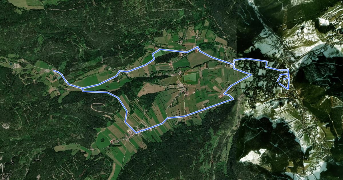 Маршрут Puchberg Rad-Wanderweg на спутниковом снимке
