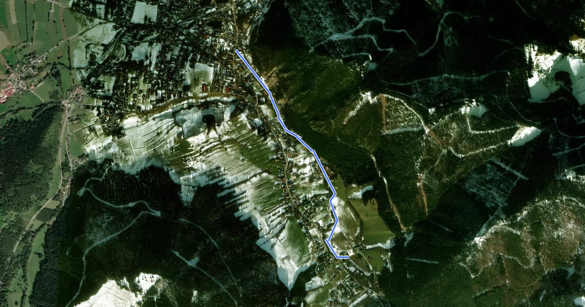 Маршрут Puchberg - Ziehrerweg на спутниковом снимке