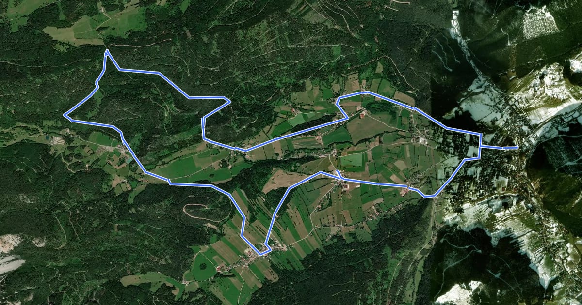 Маршрут Puchberger Naturfreunde Rundwanderweg на спутниковом снимке