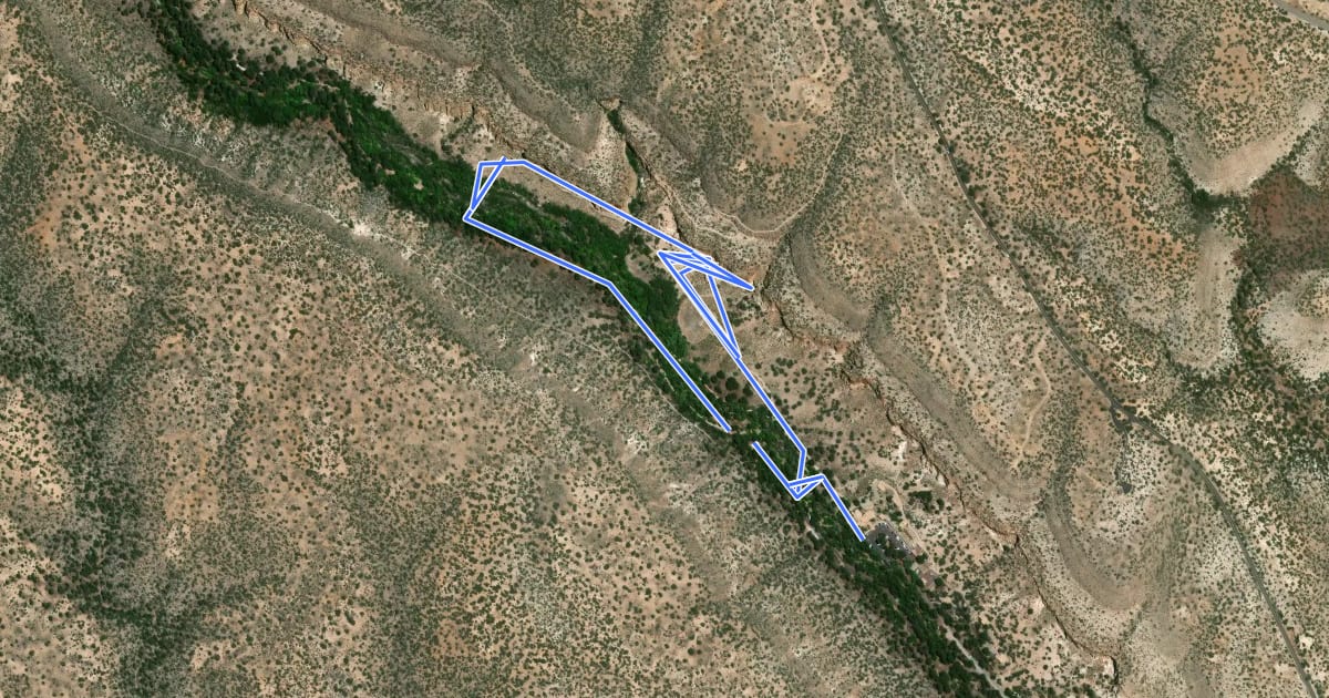 Маршрут Pueblo Loop Trail на спутниковом снимке