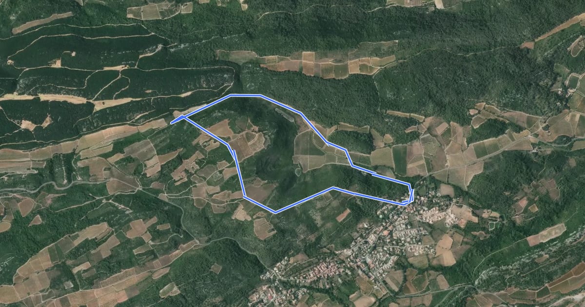 Маршрут Puech de la Vigne Nègre на спутниковом снимке