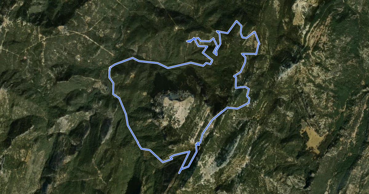 Маршрут Puente Herrerías - Poyos de la Mesa на спутниковом снимке