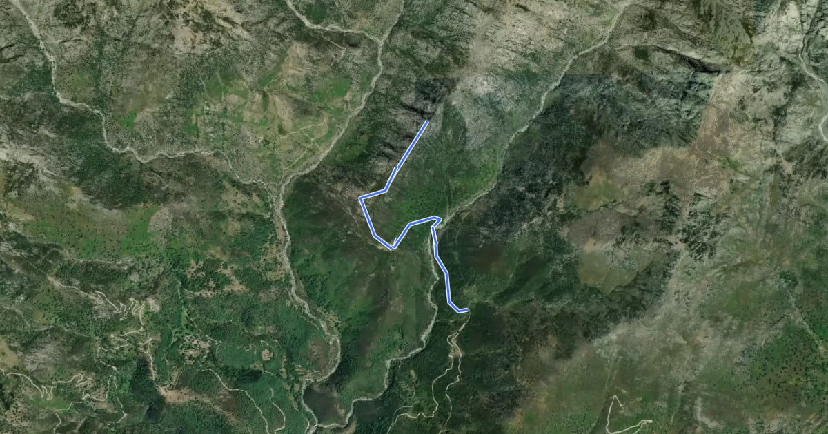 Маршрут Puente Pinillo-Hermanitos de Tejea на спутниковом снимке