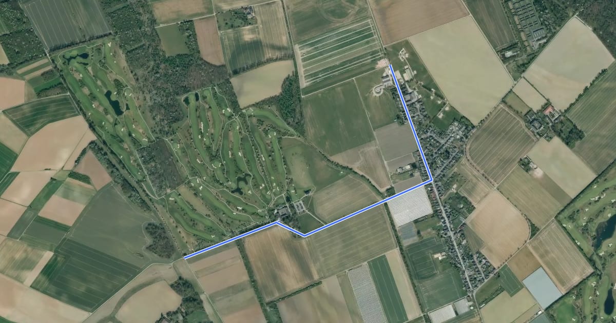 Маршрут Pulheim (28) - Rommerskirchen (59) на спутниковом снимке