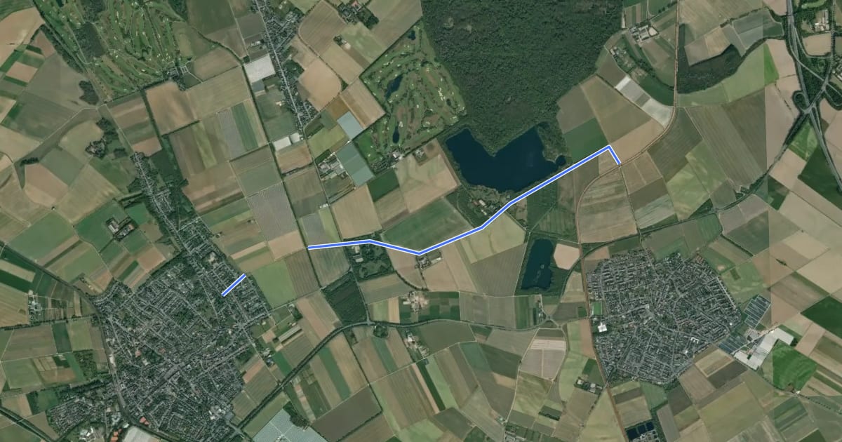 Маршрут Pulheim (29) - Köln (31) на спутниковом снимке