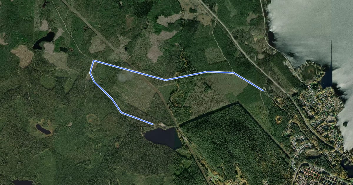 Маршрут Pulkaspår 6 km на спутниковом снимке