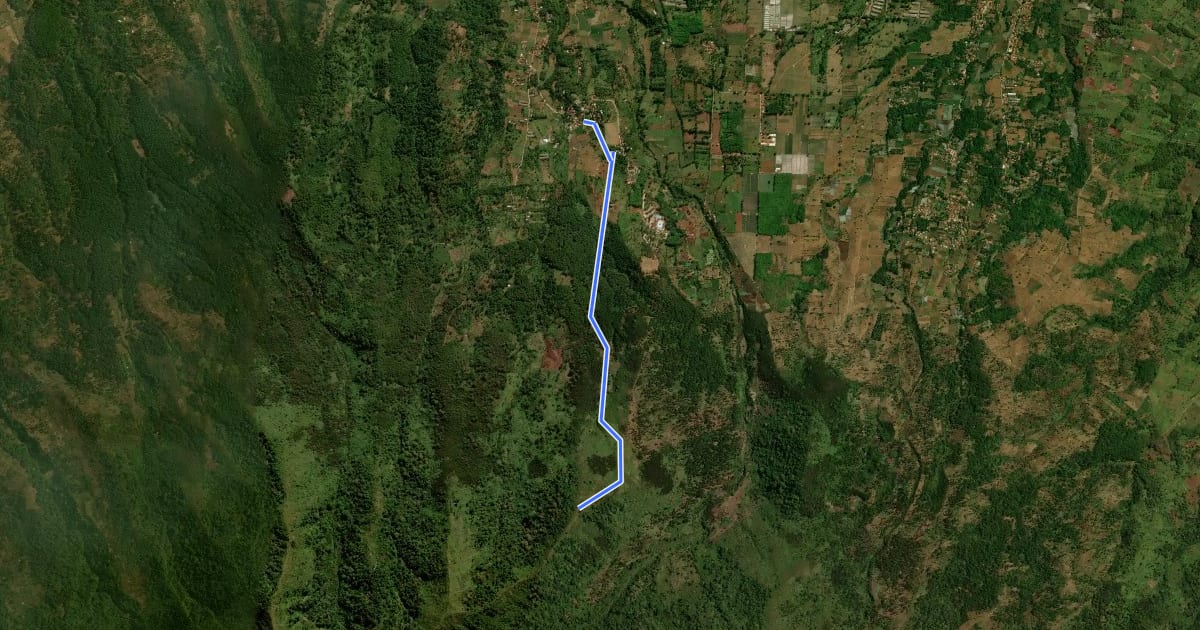 Маршрут Puncak Sangar на спутниковом снимке