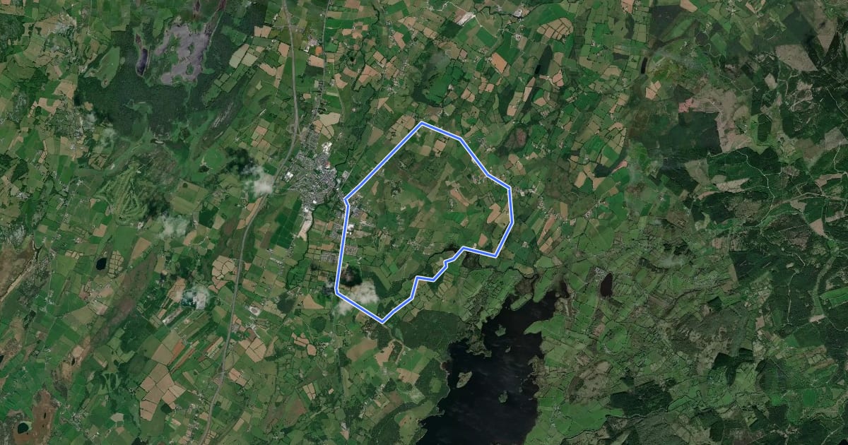 Маршрут Punchbowl Cycleway на спутниковом снимке