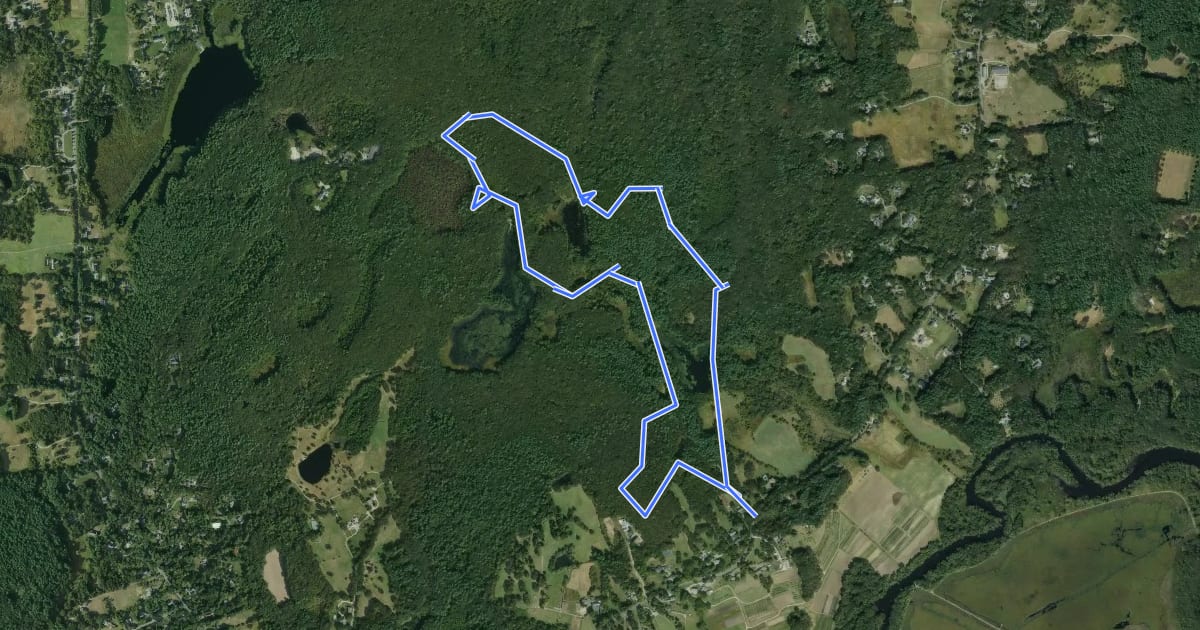 Маршрут Punkatasset Estabrook Loop на спутниковом снимке