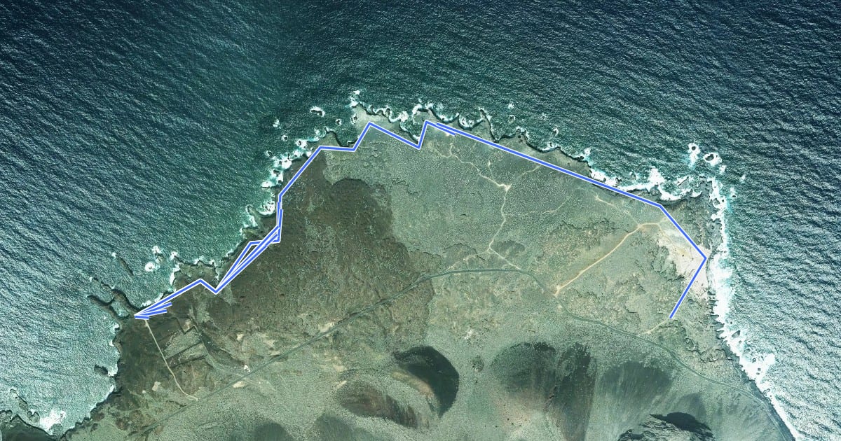 Маршрут (Punta de La Dehesa) на спутниковом снимке