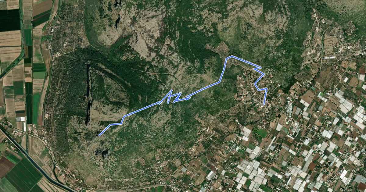 Маршрут Punta Leano на спутниковом снимке