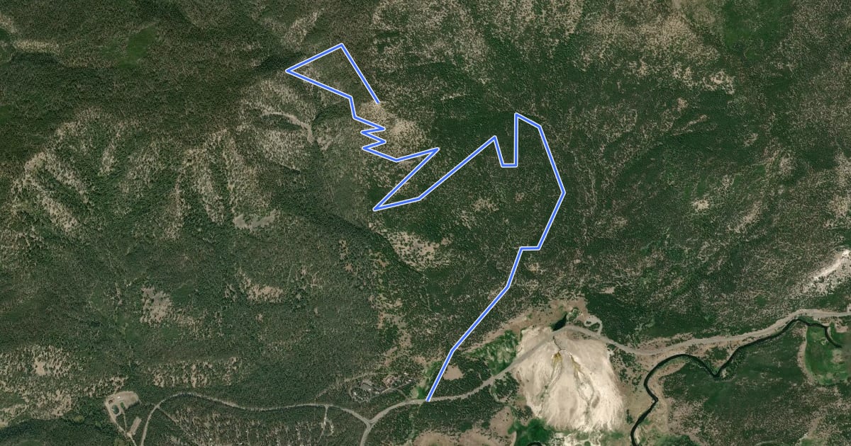 Маршрут Purple Mountain Trail на спутниковом снимке