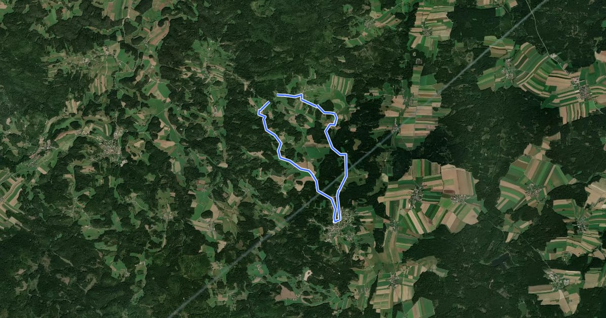 Маршрут Purzelkampweg Nr. 52 на спутниковом снимке
