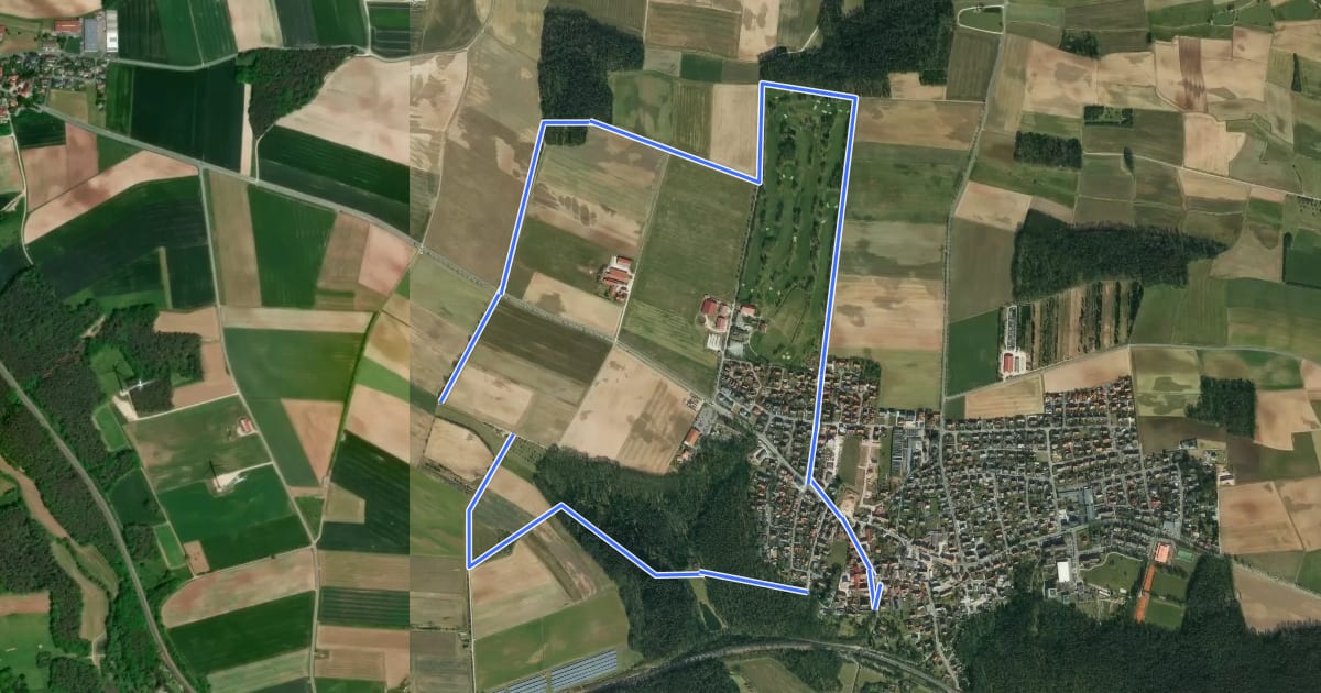 Маршрут Puschendorf Wanderweg 3 на спутниковом снимке