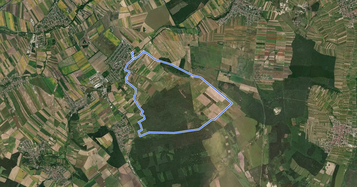 Маршрут Puszta-Tour (Vital-Parcours Siegendorf) на спутниковом снимке