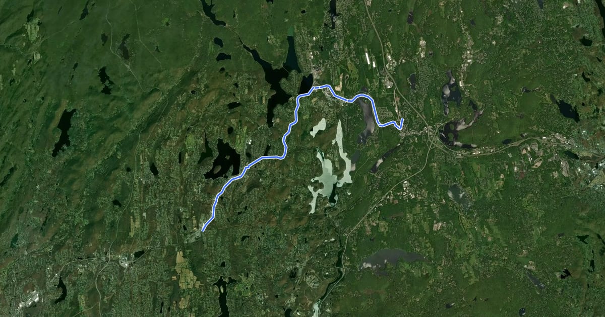 Маршрут Putnam County Trailway - cycling на спутниковом снимке