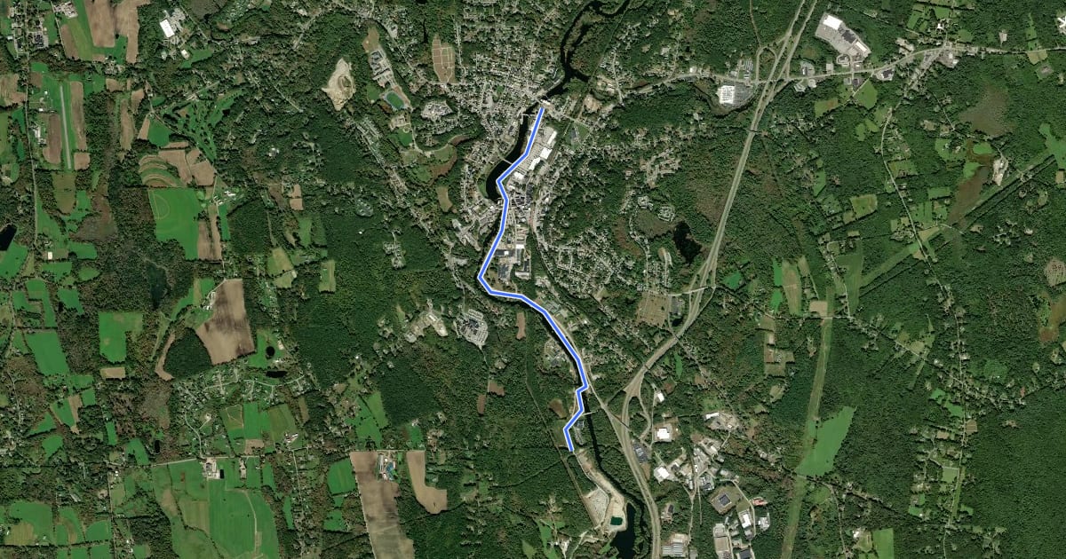 Маршрут Putnam River Trail на спутниковом снимке