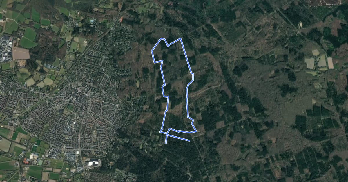 Маршрут Putterbos Wandeling на спутниковом снимке