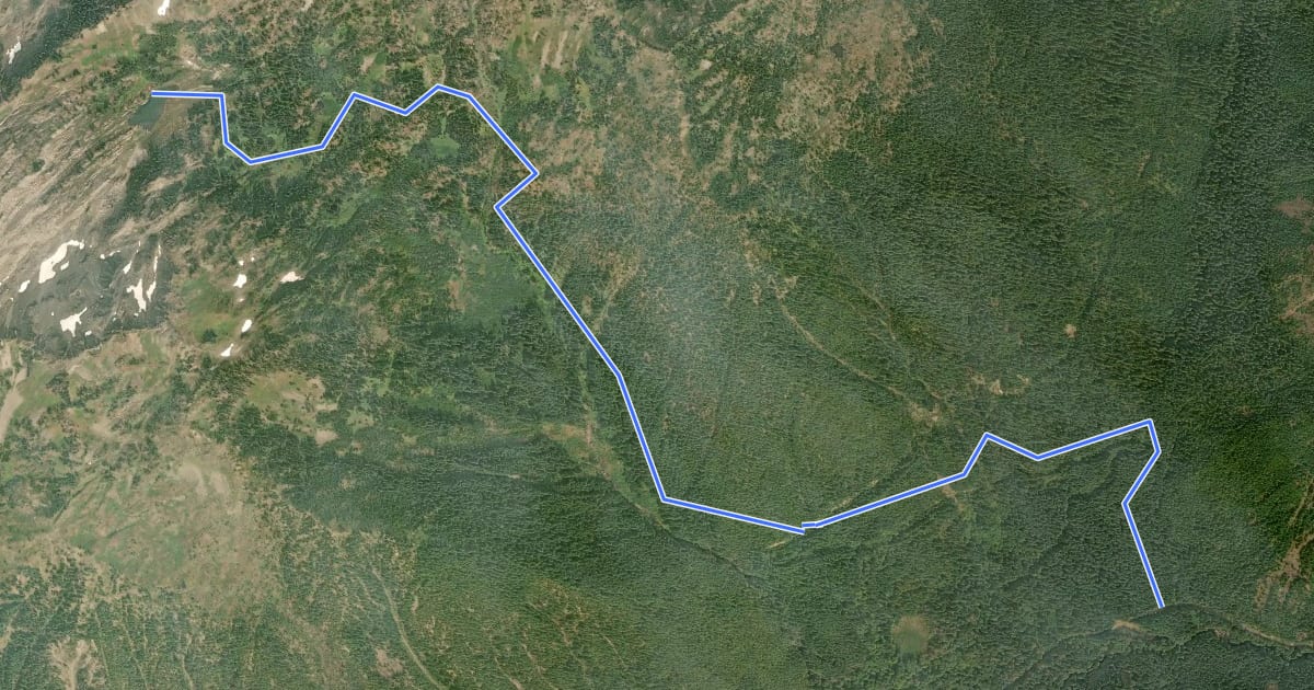 Маршрут Putvin Trail #813 на спутниковом снимке