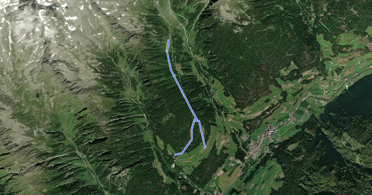 Маршрут Putzweg на спутниковом снимке