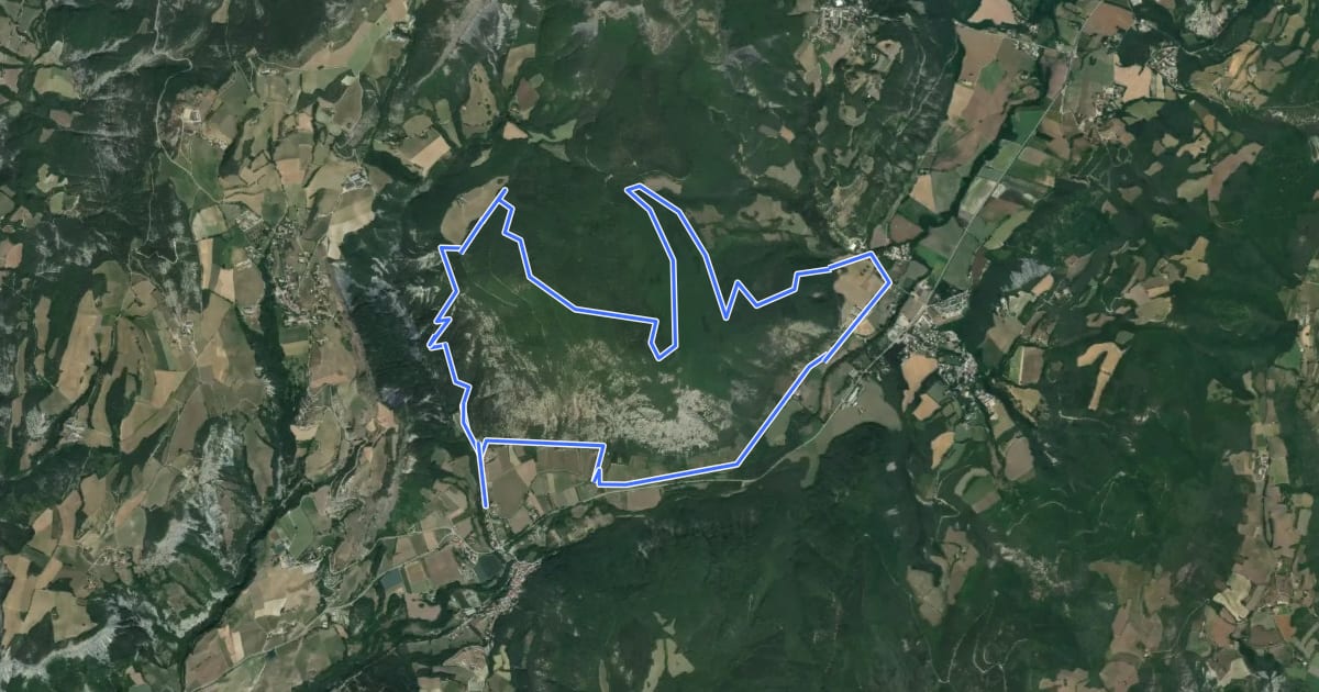 Маршрут Puy Cervier на спутниковом снимке