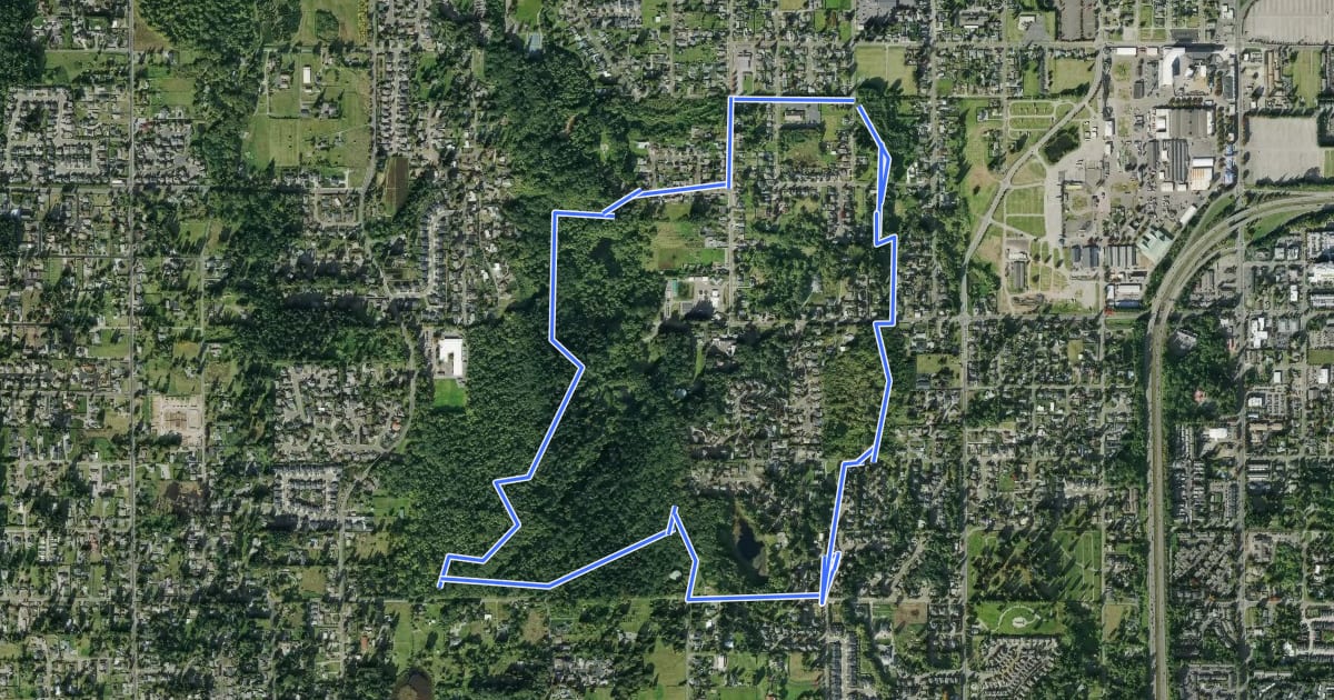 Маршрут Puyallup Loop Trail на спутниковом снимке