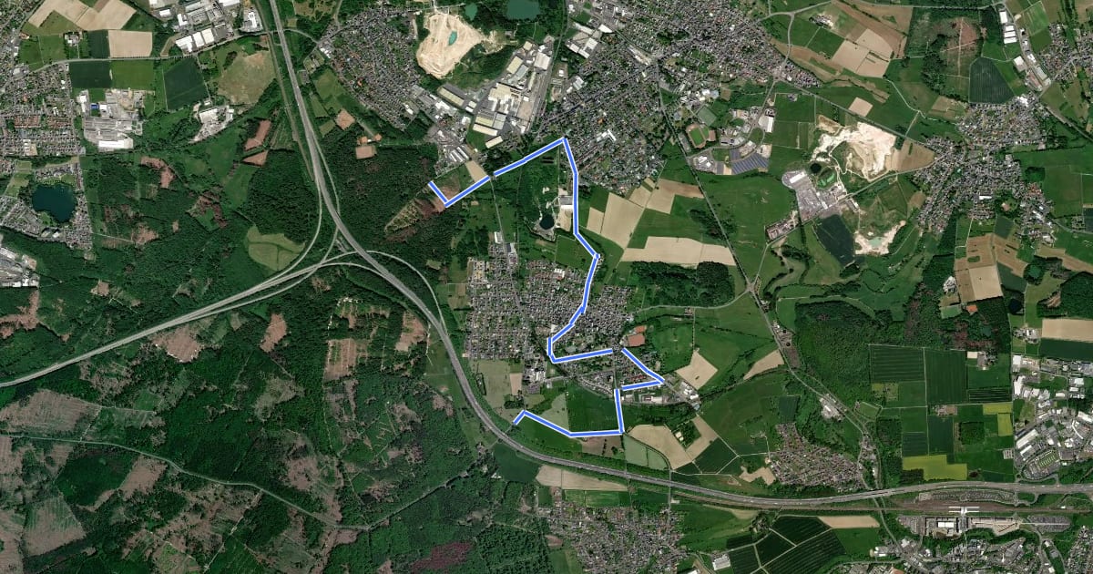Маршрут PW Heilbornweg 13 km на спутниковом снимке