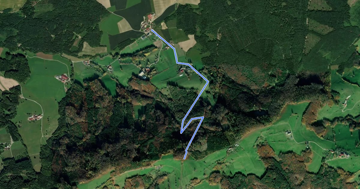 Маршрут Pyhra Trail Anstieg на спутниковом снимке