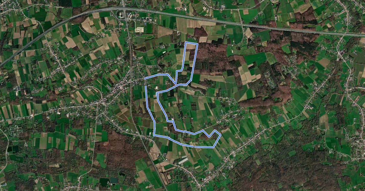 Маршрут Pynnockroute Rood на спутниковом снимке