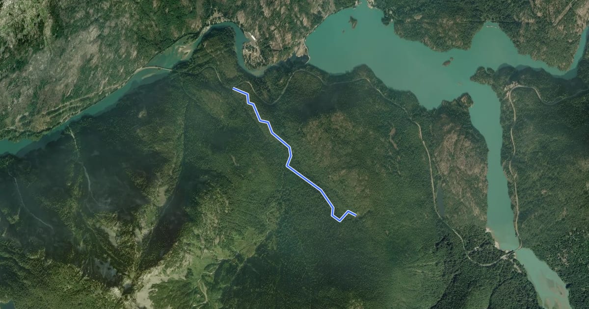 Маршрут Pyramid Lake Trail на спутниковом снимке