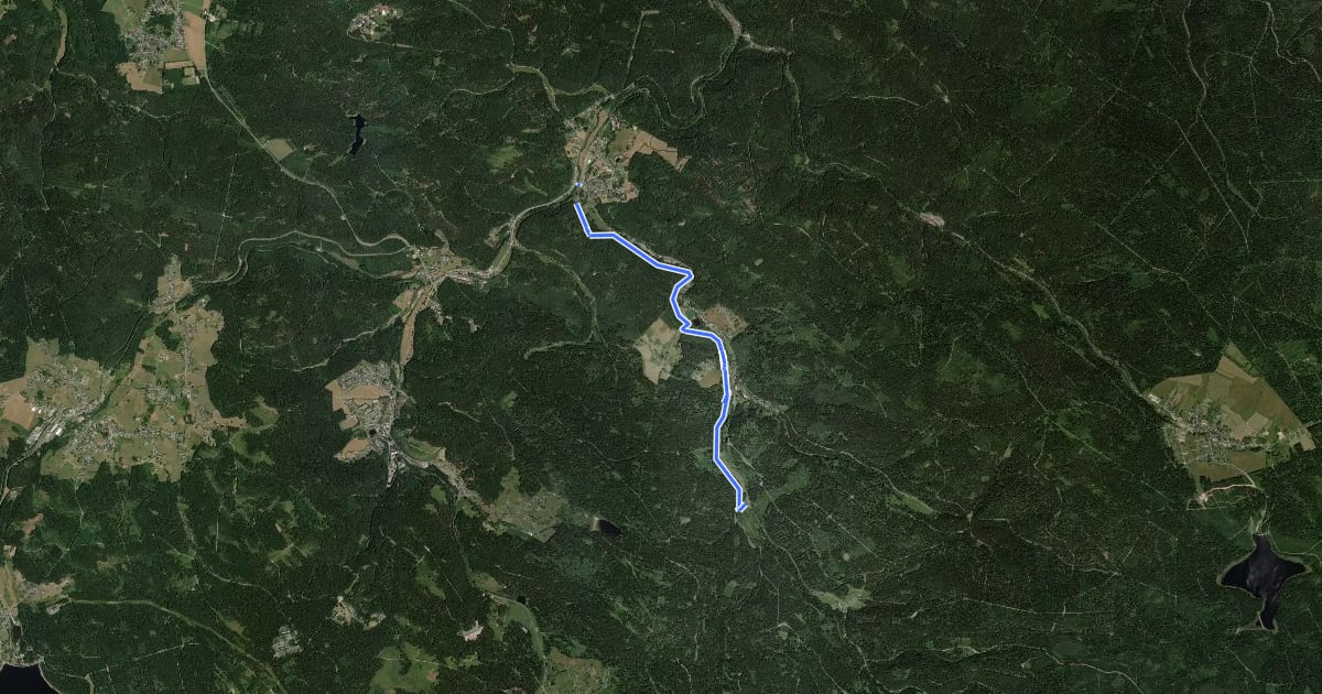 Маршрут Pyratalweg на спутниковом снимке