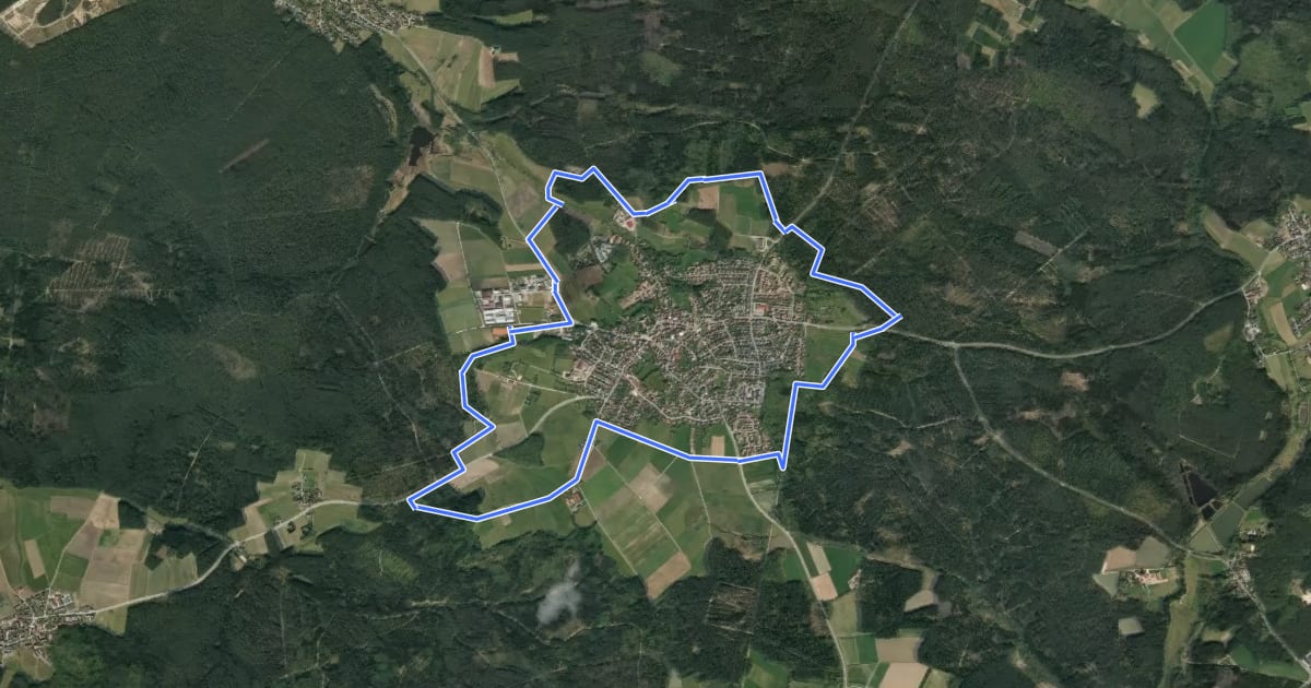Маршрут Pyrbaumer Rundgang на спутниковом снимке