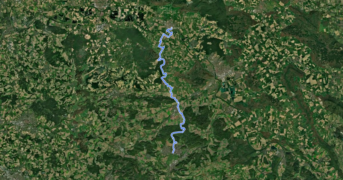 Маршрут Pyrmonter Weg на спутниковом снимке