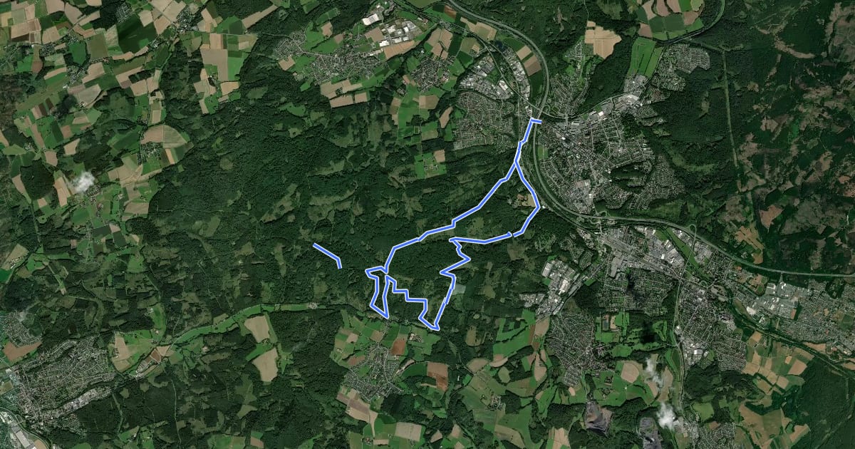 Маршрут [Quadrat] Luerwald Rundweg на спутниковом снимке