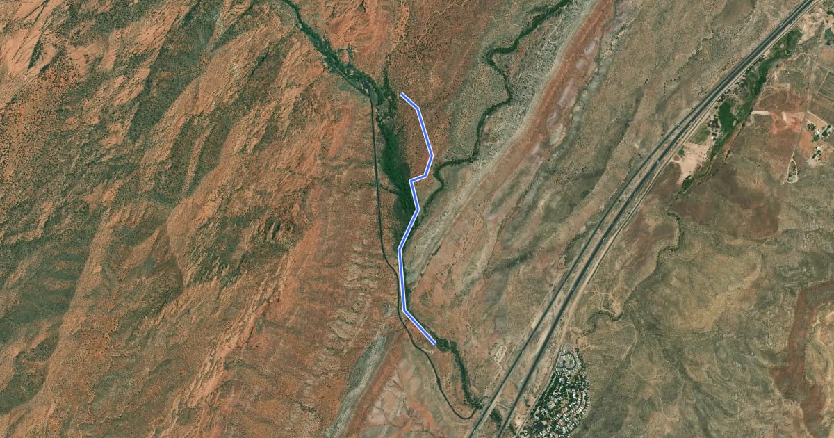 Маршрут Quail Creek на спутниковом снимке