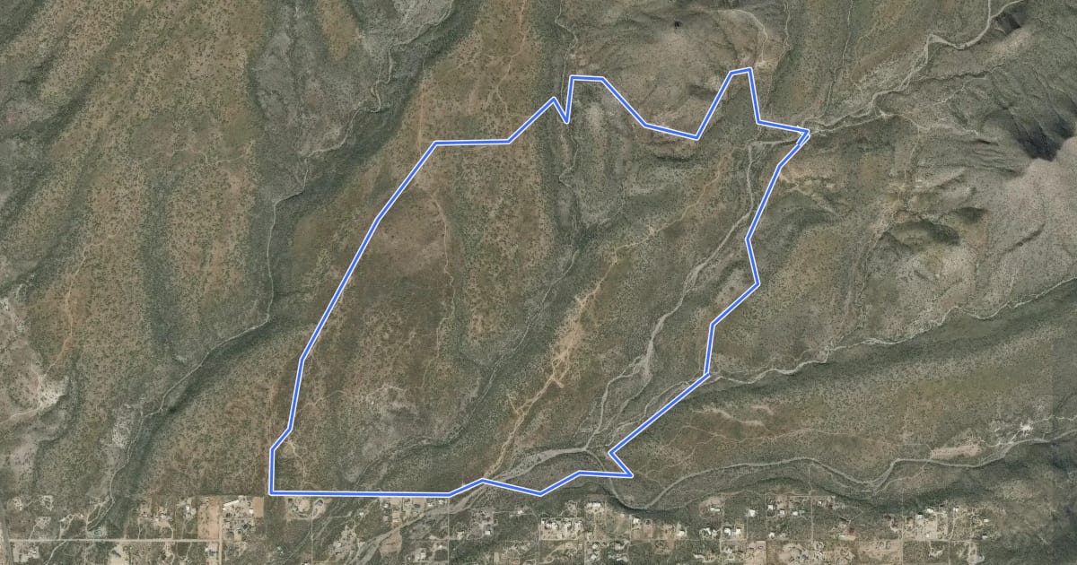 Маршрут Quail Springs Trail на спутниковом снимке