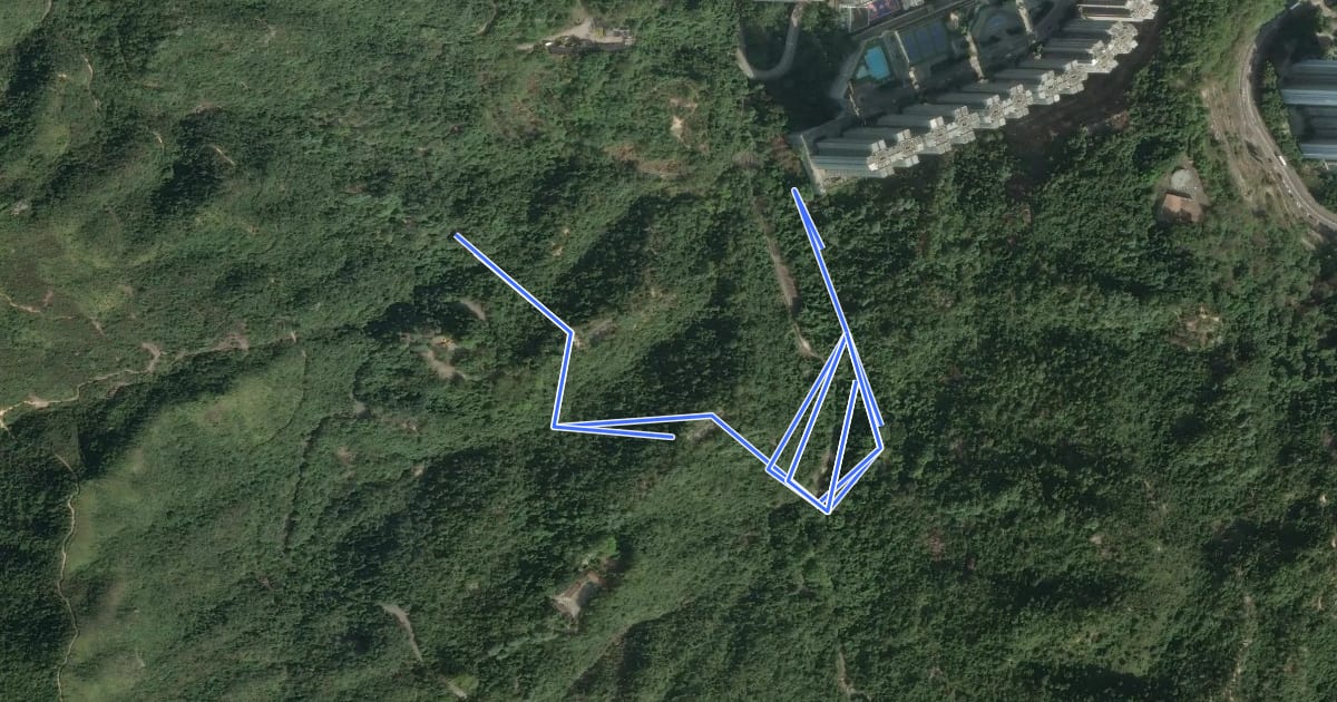Маршрут 鰂魚涌樹木研習徑 Quarry Bay Tree Walk на спутниковом снимке