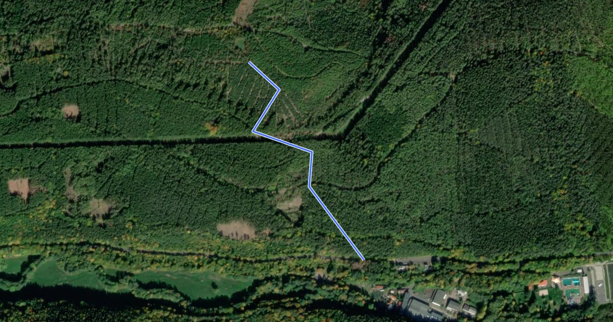 Маршрут Quarry Corner на спутниковом снимке