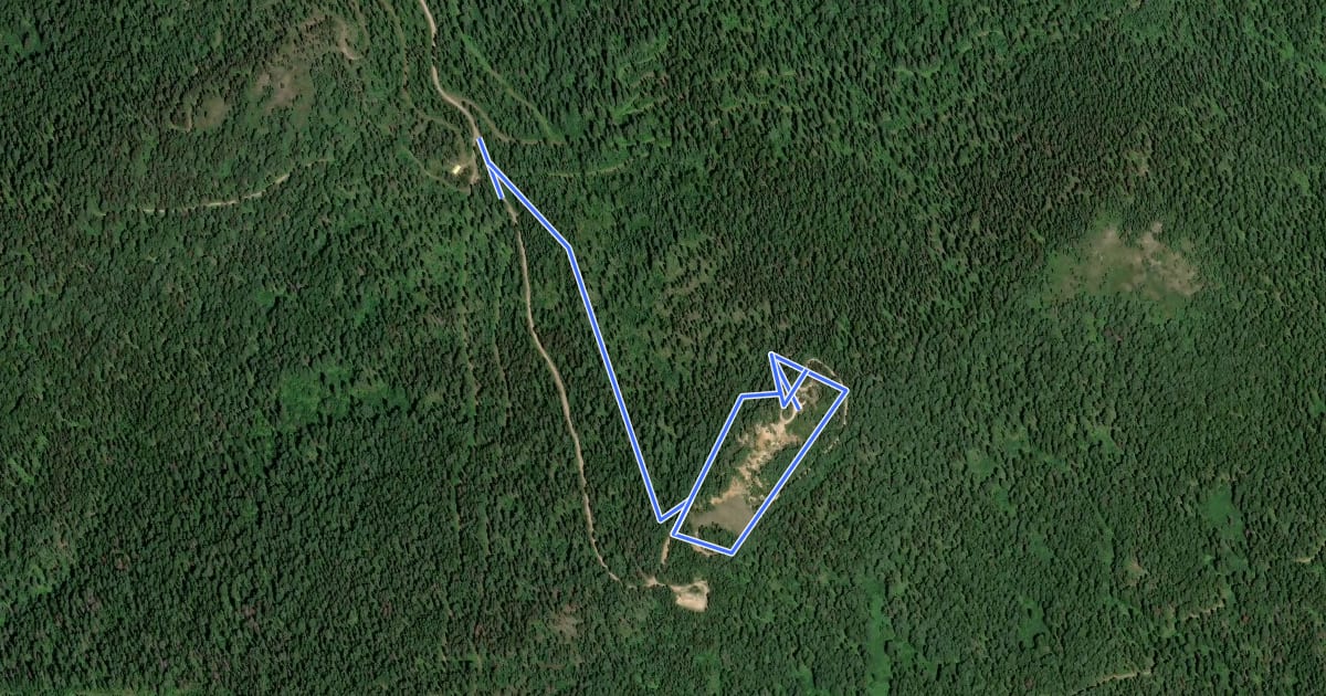 Маршрут Quartz Mountain Fire Lookout Trail на спутниковом снимке