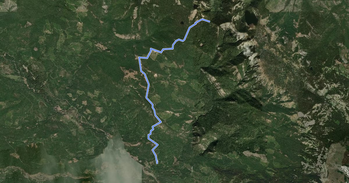 Маршрут Quartz Mountain Trail на спутниковом снимке