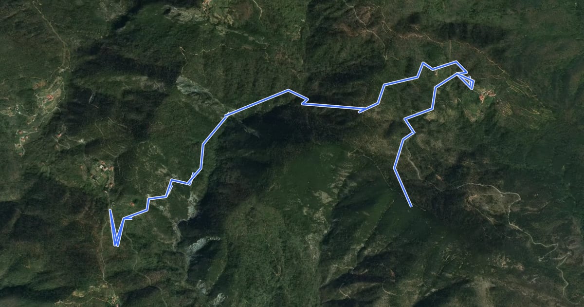 Маршрут Quattro Strade – Garbugliaga - Monte Gruzzo на спутниковом снимке