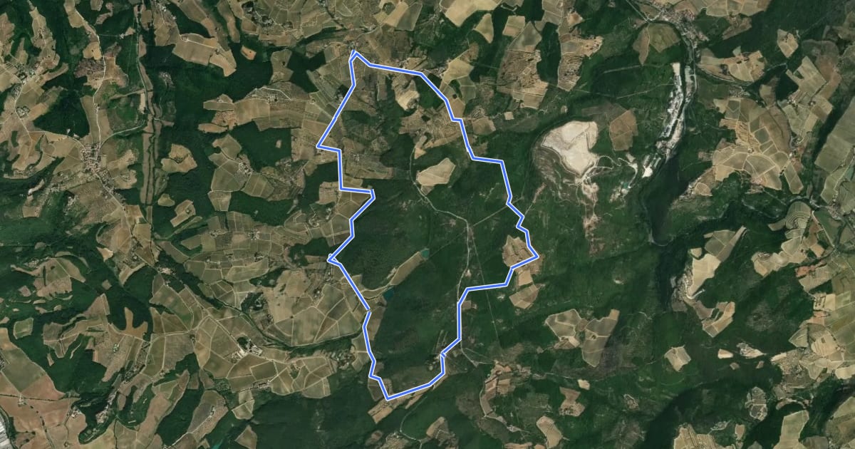 Маршрут Quattro Strade Valigondoli Torre Luciana на спутниковом снимке