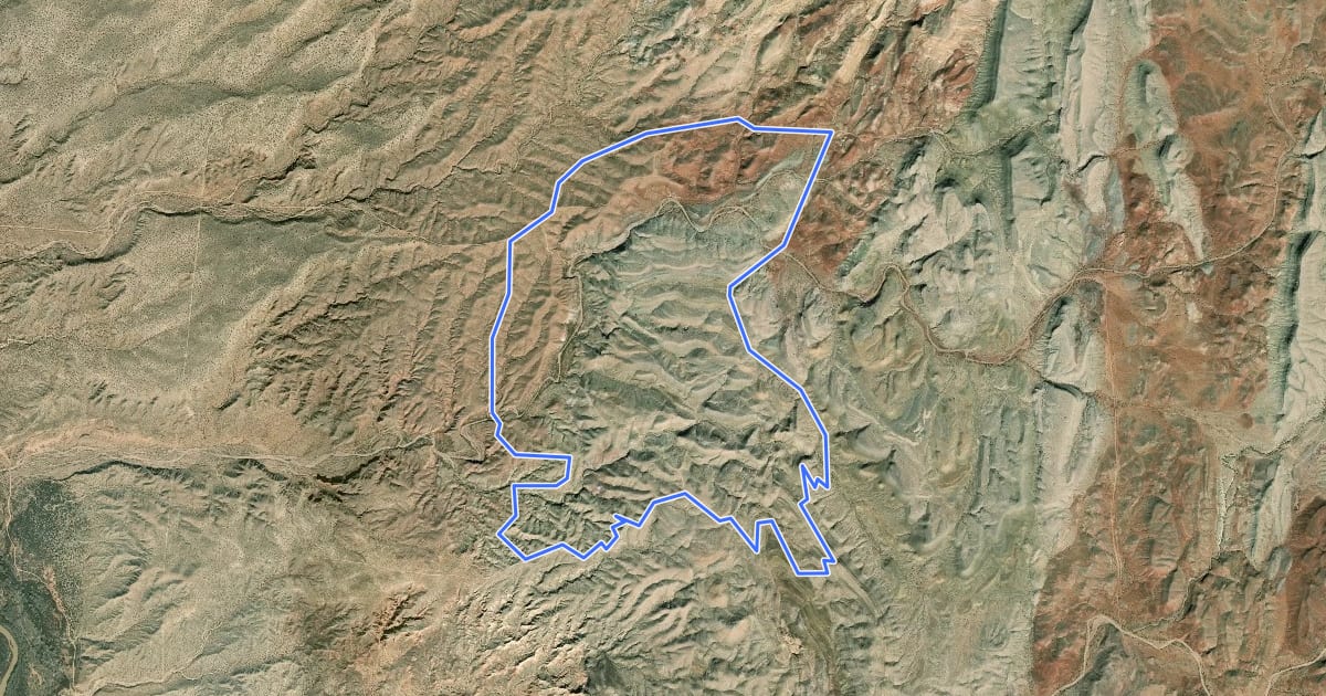 Маршрут Quebradas Single Track на спутниковом снимке