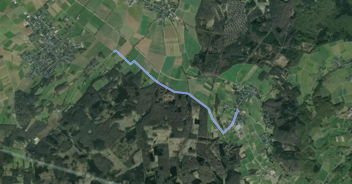 Маршрут Queckenberg (13) - Kirchheim (73) на спутниковом снимке
