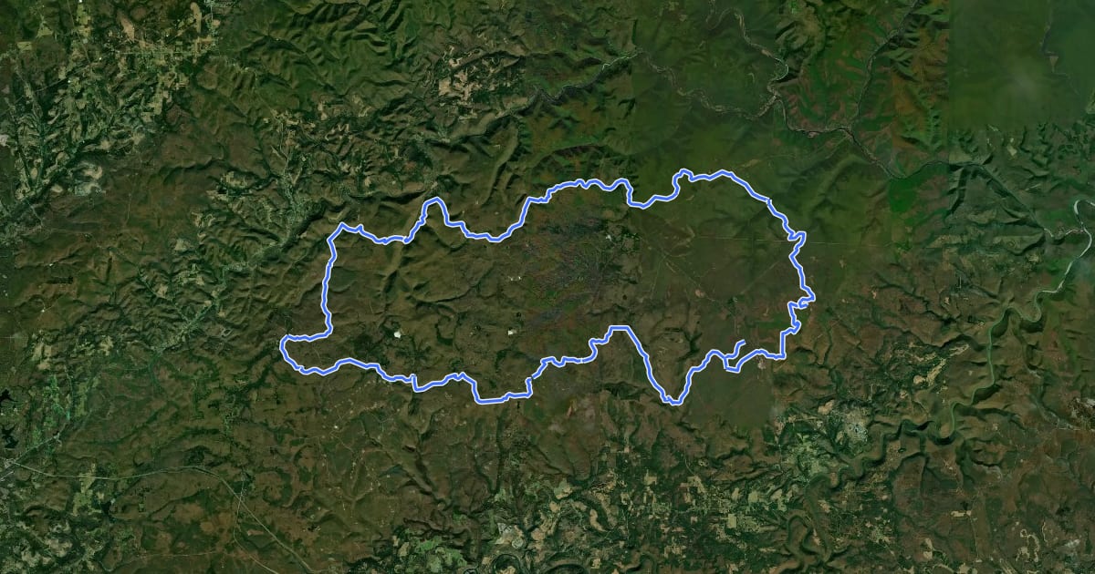 Маршрут Quehanna Trail на спутниковом снимке