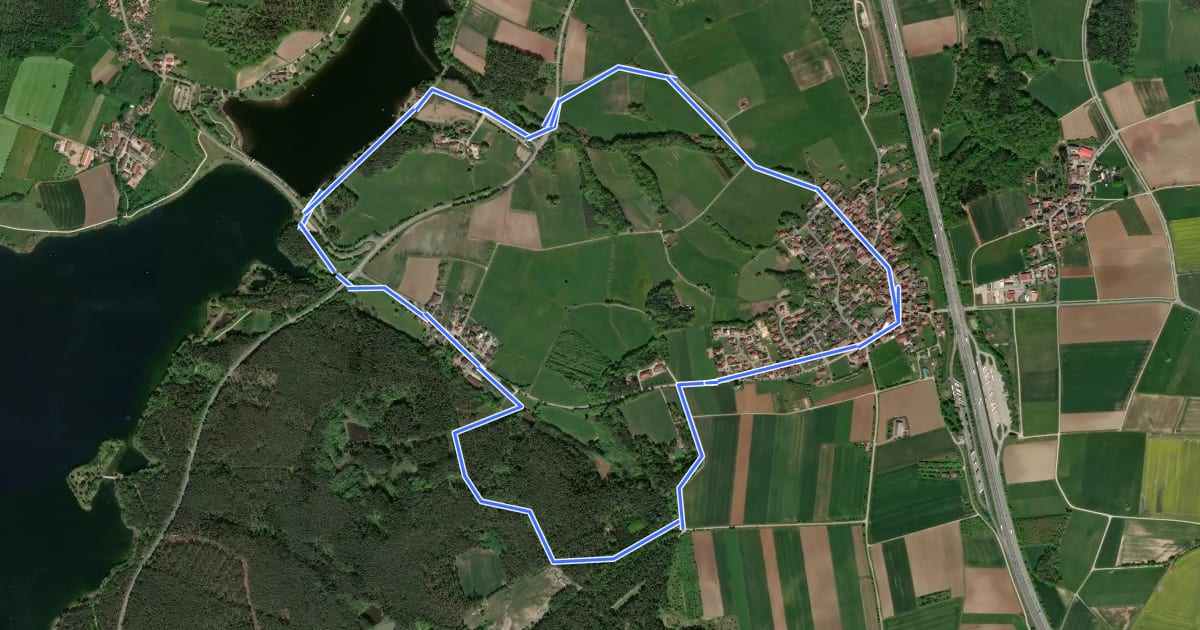 Маршрут Quellen am Rothsee на спутниковом снимке