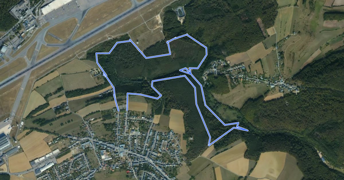 Маршрут Quellenrundweg на спутниковом снимке