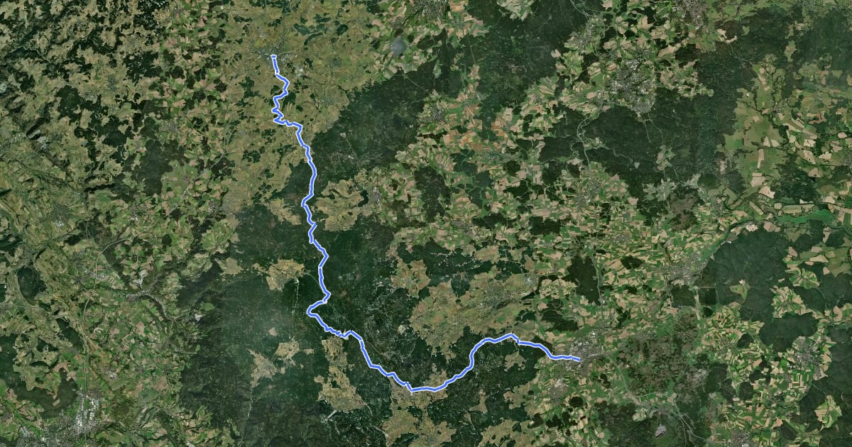 Маршрут Quellenweg на спутниковом снимке