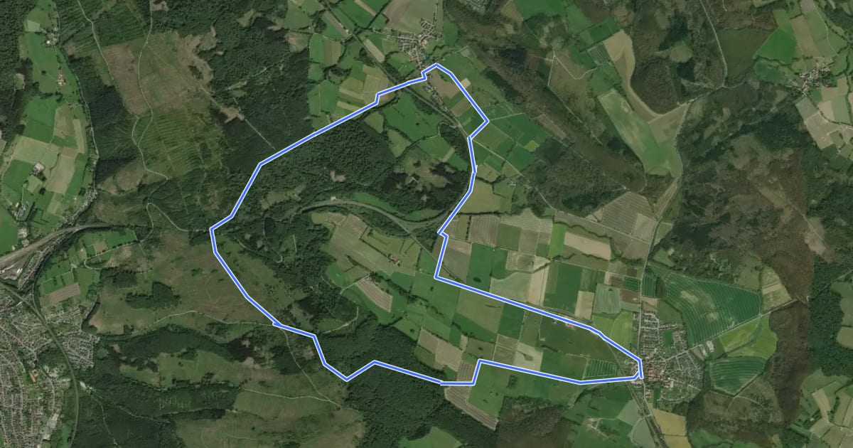 Маршрут Quellenweg на спутниковом снимке